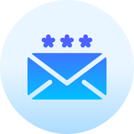 Mail Basic Gradient Circular icon