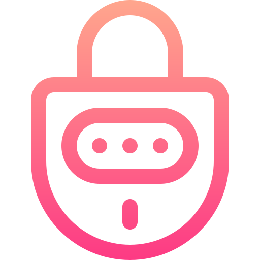 Lock Basic Gradient Lineal color icon