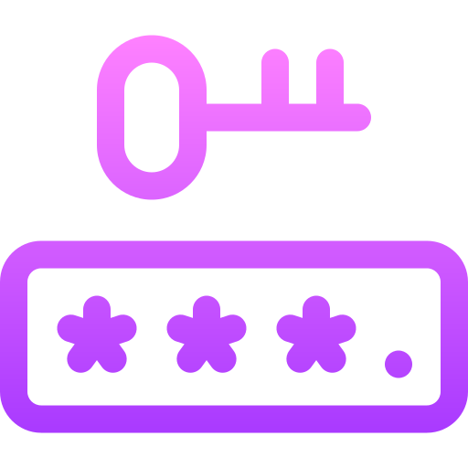 비밀번호 Basic Gradient Lineal color icon