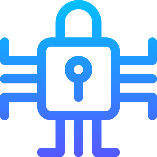 Lock Basic Gradient Lineal color icon