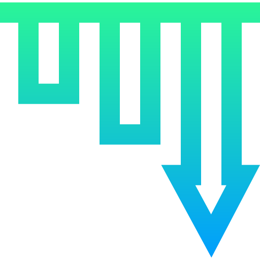 下降 Super Basic Straight Gradient icon