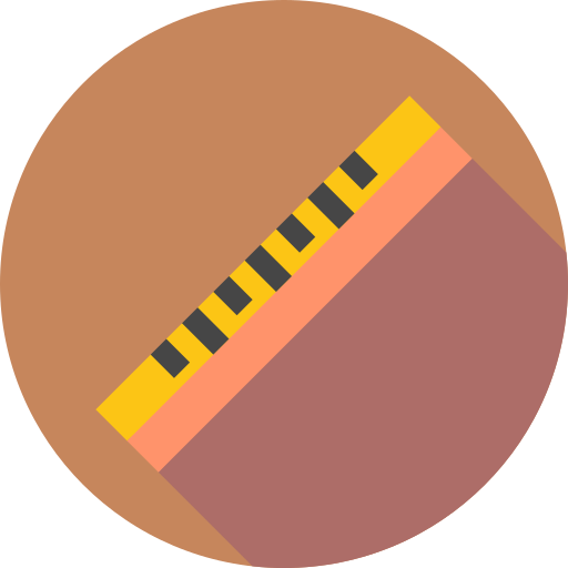 linijka Flat Circular Flat ikona