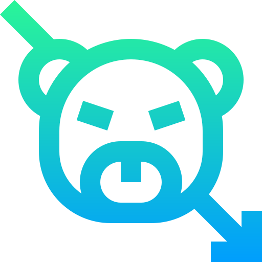 Bear market Super Basic Straight Gradient icon