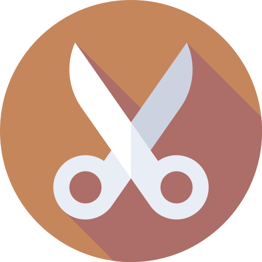 schere Flat Circular Flat icon