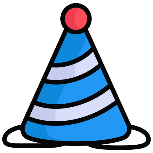 sombrero de fiesta Generic Outline Color icono