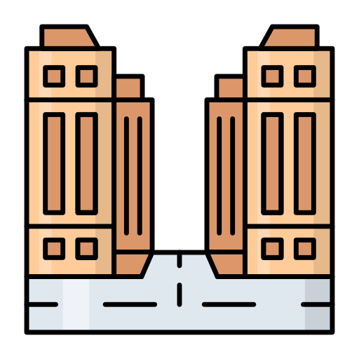 Świątynia luksorska Generic Thin Outline Color ikona
