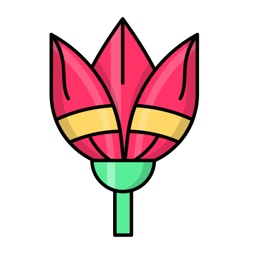 fleur de lotus Generic Thin Outline Color Icône