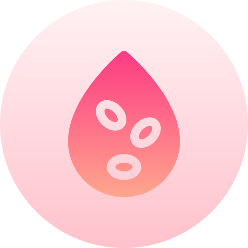 красные кровяные клетки Basic Gradient Circular иконка