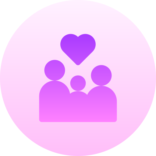 famiglia Basic Gradient Circular icona