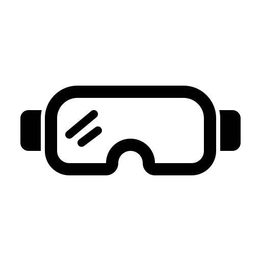 occhiali da sci Generic Glyph icona