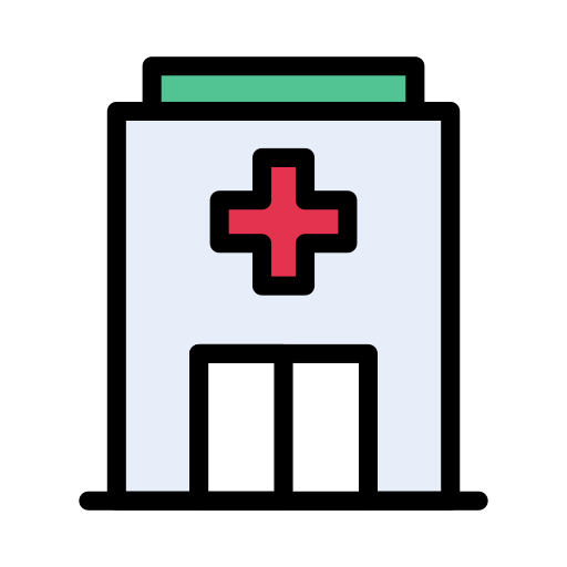 krankenhaus Vector Stall Lineal Color icon