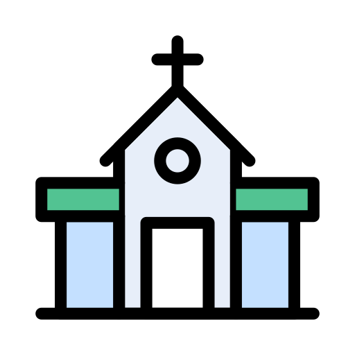 kirche Vector Stall Lineal Color icon
