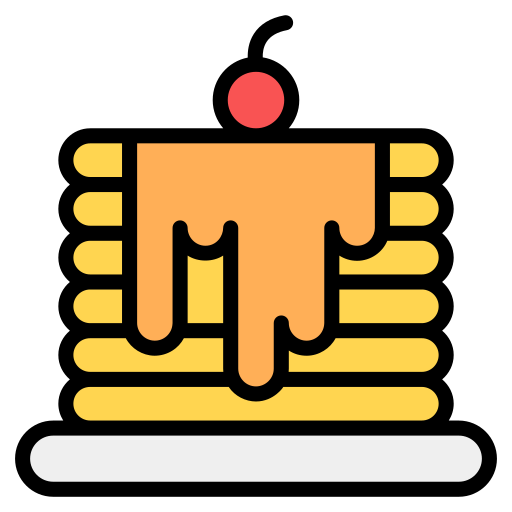 パンケーキ Generic Outline Color icon
