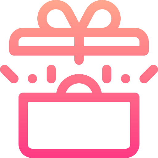 Gift Basic Gradient Lineal color icon