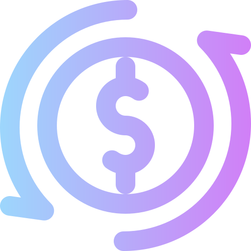 transferencia de dinero Super Basic Rounded Gradient icono