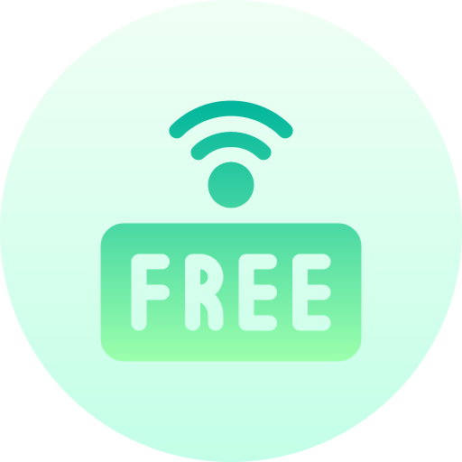 wifi gratuit Basic Gradient Circular Icône
