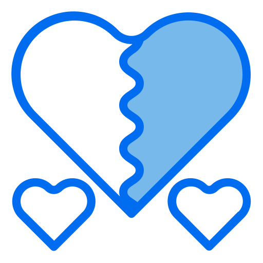 corazón roto Generic Blue icono