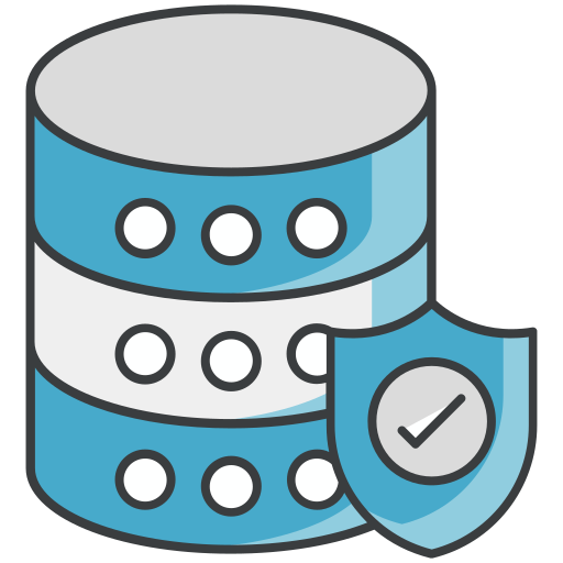 Database security Generic Blue icon