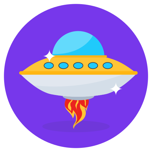 ruimteschip Generic Circular icoon