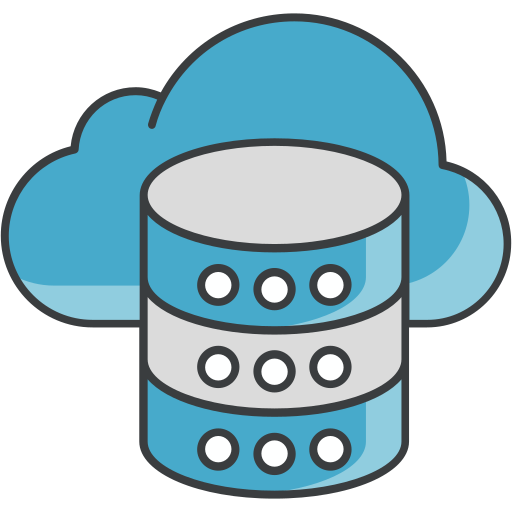 cloud-database Generic Blue icoon
