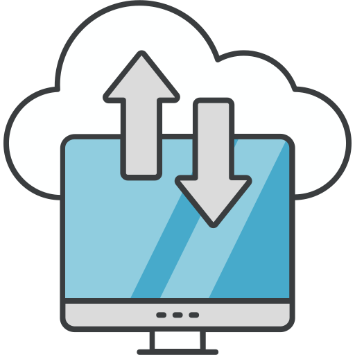 dati cloud Generic Blue icona