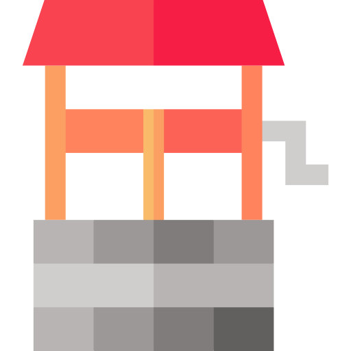 Water well Basic Straight Flat icon