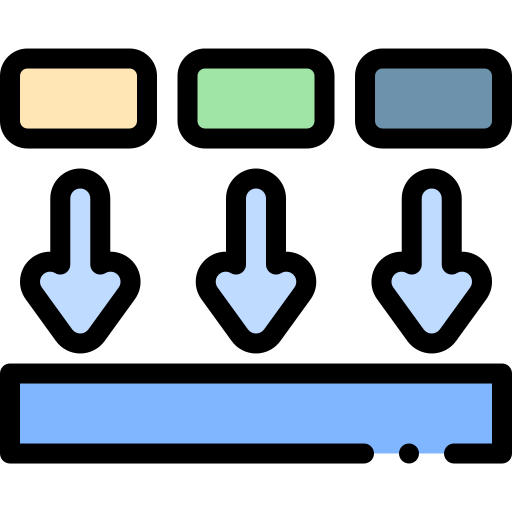 Grouping Detailed Rounded Lineal color icon