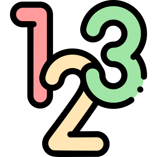 123 Detailed Rounded Lineal color icon