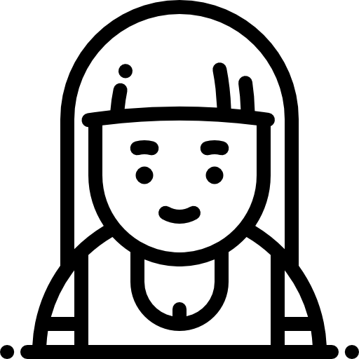 소녀 Detailed Rounded Lineal icon