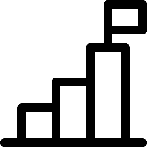 wykres słupkowy Basic Rounded Lineal ikona
