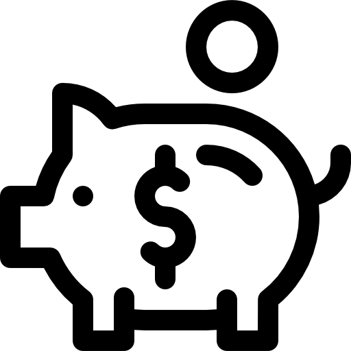 spaarvarken Basic Rounded Lineal icoon