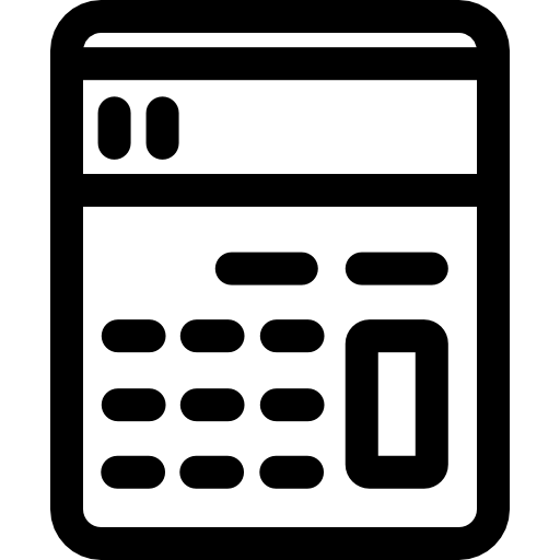電卓 Basic Rounded Lineal icon