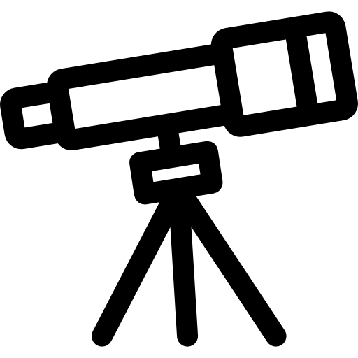 망원경 Basic Rounded Lineal icon