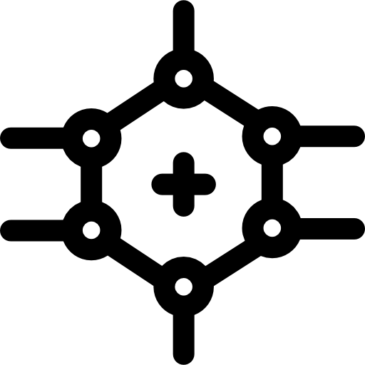 분자 Basic Rounded Lineal icon
