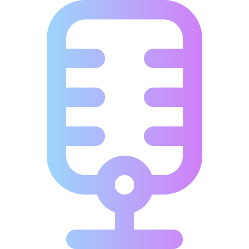 mikrofon Super Basic Rounded Gradient icon
