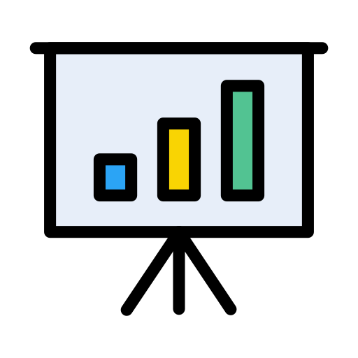 棒グラフ Vector Stall Lineal Color icon