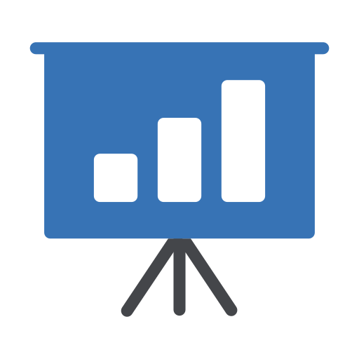 Bar chart Generic Blue icon