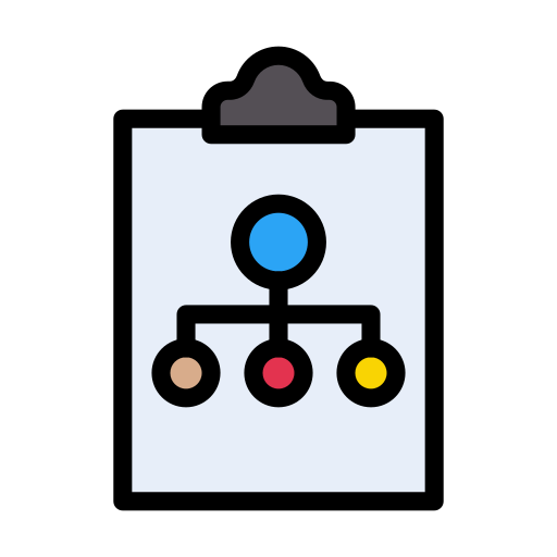 struktura hierarchiczna Vector Stall Lineal Color ikona