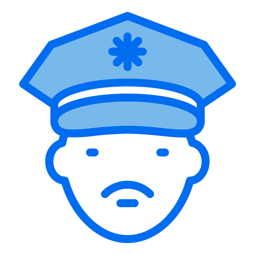 politieagent Generic Blue icoon