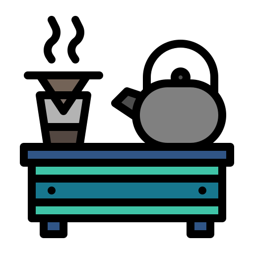 koffiezetapparaat Generic Outline Color icoon