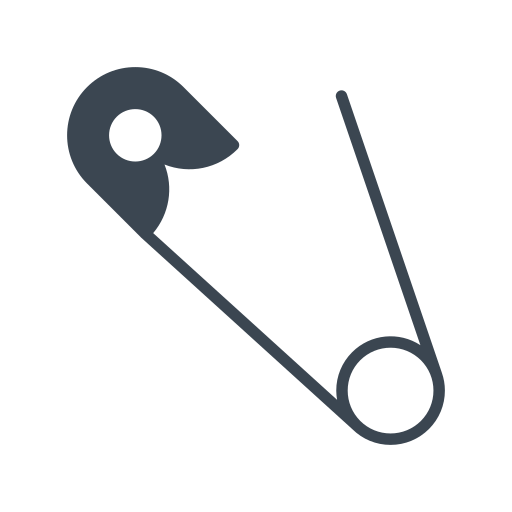 Safety pin Generic Blue icon