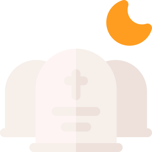 Cemetery Basic Rounded Flat icon