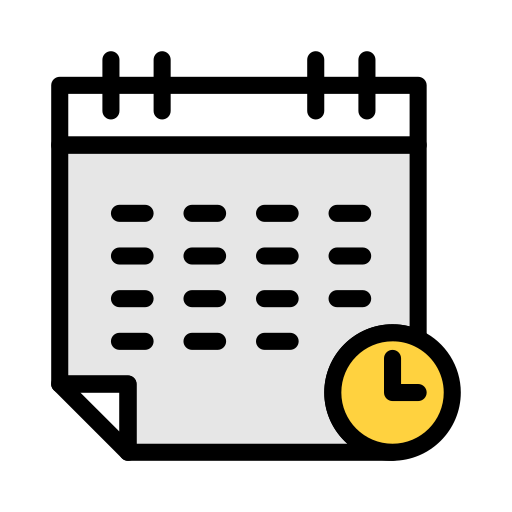 harmonogram Vector Stall Lineal Color ikona