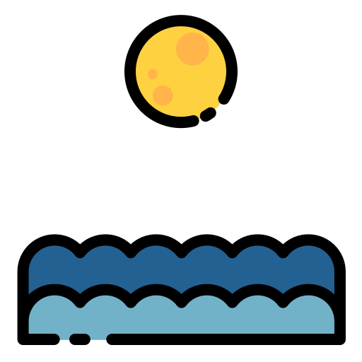 Low tide Generic Outline Color icon