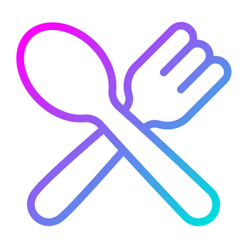 Spoon and fork Generic Gradient icon