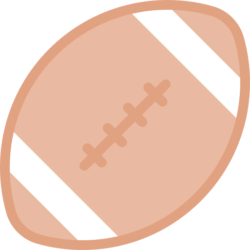 pelota de rugby Detailed color Lineal color icono