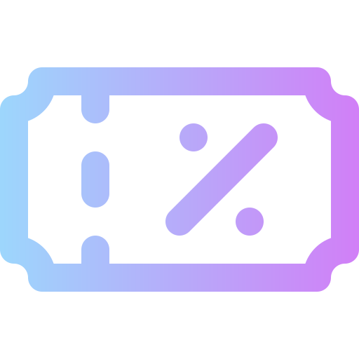 coupon Super Basic Rounded Gradient icon