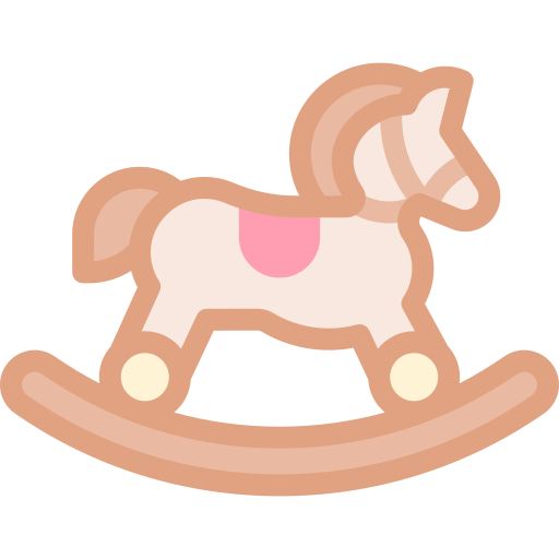 cheval à bascule Detailed color Lineal color Icône