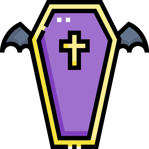 Coffin Detailed Straight Lineal color icon