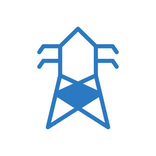 Power line Generic Blue icon